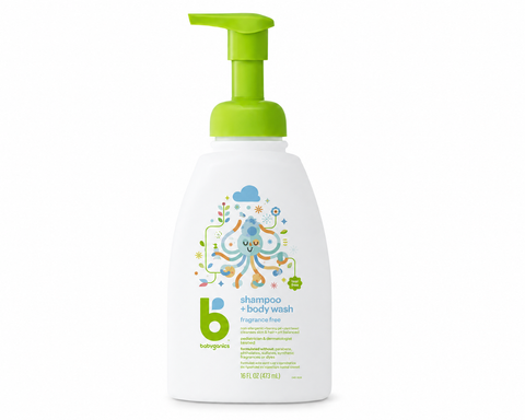 Babyganics Shampoo + Body Wash Fragrance-Free 473mL