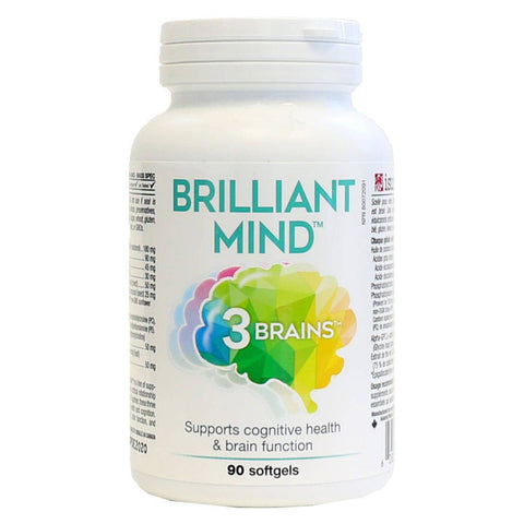 3 Brains Brilliant Mind 90 soft gels