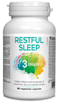 3 Brains Restful Sleep 90 Vcaps - YesWellness.com