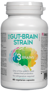 Expires April 2026 Clearance 3 Brains The Gut-Brain Strain 60 Vegetarian Capsules
