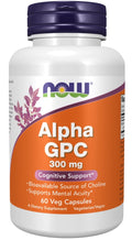 Expires March 2026 Clearance Now Foods Alpha Alpha GPC 300mg 60 V-Capsules