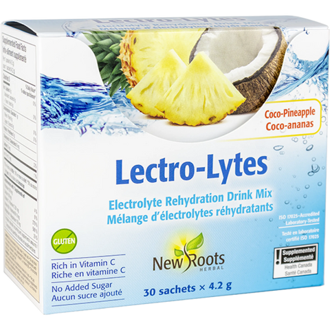 New Roots Herbal Lectro-Lytes Electrolyte Rehydration Drink Mix Coco-Pineapple