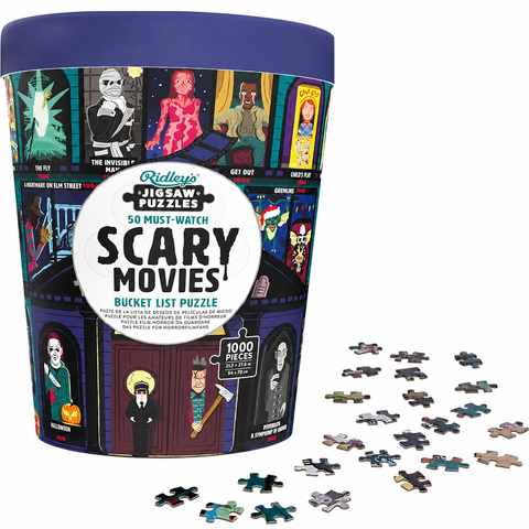 Ridley's Games 50 Must-Watch Scary Movies Bucket List 1000-piece Puzzle