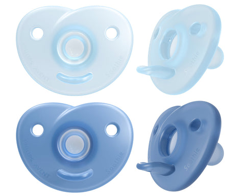 Philips Avent Soothie Heart Pacifier 0-3M 4 Pack (Various Colours) - YesWellness.com
