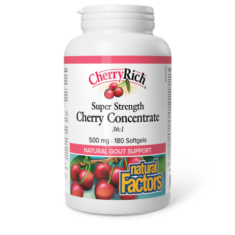 Natural Factors CherryRich Super Strength Cherry Concentrate 500mg Softgels