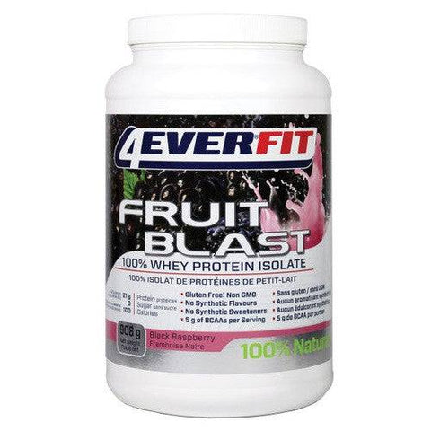 4Ever Fit Fruit Blast 100% Natural Whey Protein Isolate Black Raspberry 908g - YesWellness.com