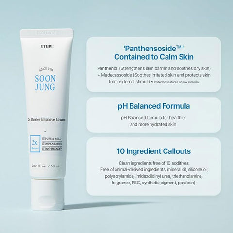 ETUDE Soon Jung 2x Barrier Intensive Cream 60mL