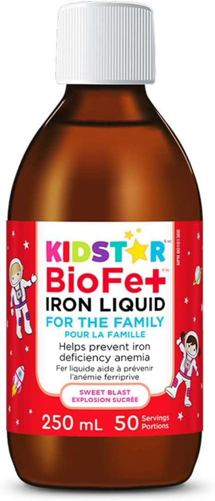 KidStar Nutrients BioFe+ Iron Liquid For The Family - Sweet Blast 250mL