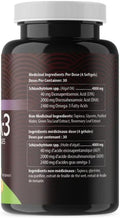 AquaOmega Omega-3 Plant-Based Ultimate Strength 2000mg 120 Softgels - Yeswellness.com