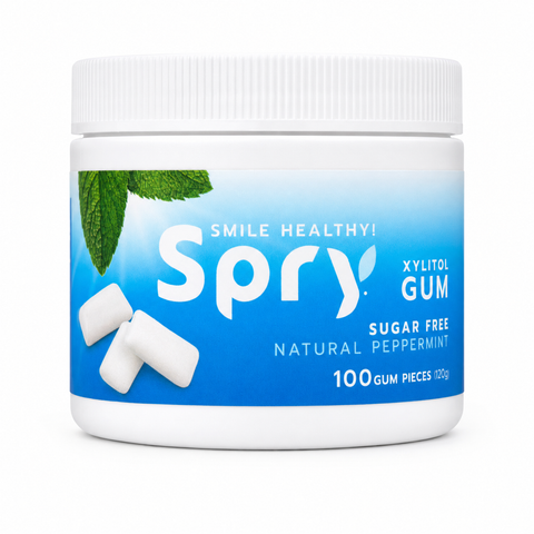 Xlear Spry Sugar-Free Xylitol Chewing Gum Peppermint