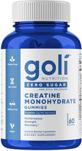 Goli Nutrition Creatine Monohydrate Gummies Zero Sugar 60 Count