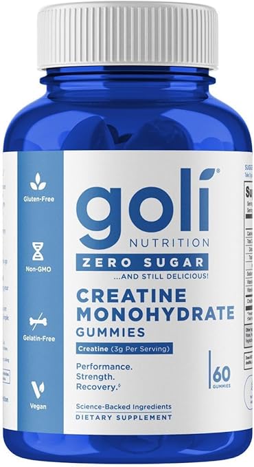 Goli Nutrition Creatine Monohydrate Gummies Zero Sugar 60 Count