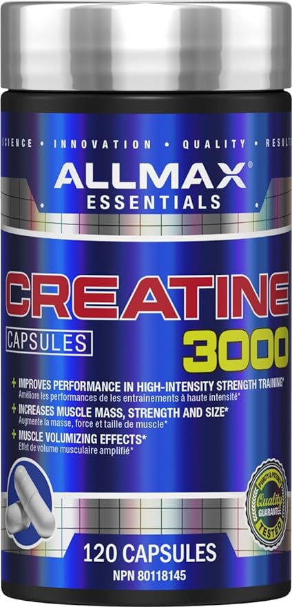 Expires July 2024 Clearance Allmax Nutrition Creatine 3000 - 120 Capsules