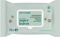 ATTITUDE Natural Pet Care Pet Grooming Wipes Unscented 72 Wipes