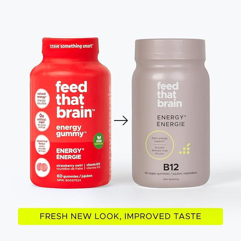 Feed That Brain Energy Vegetarian Gummies - 60 Counts