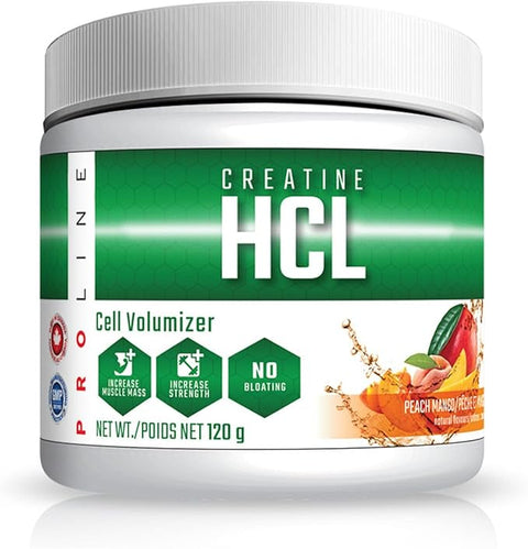 Expires February 2026 Clearance Pro Line Creatine HCL - Natural Peach Mango 120g