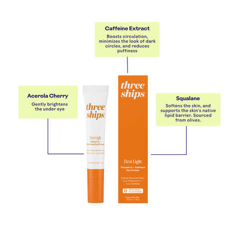 Three Ships First Light Vitamin C + Caffeine Eye Cream 15g