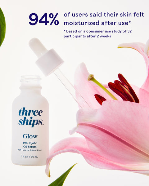 Three Ships Glow 49% Jojoba Oil Serum 30mL - YesWellness.com