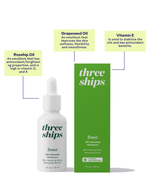 Three Ships Boost 49% Rosehip Oil Serum 30mL - YesWellness.com
