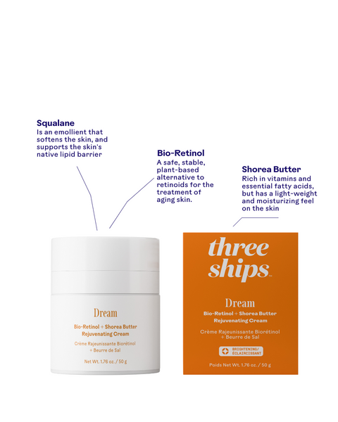 Three Ships Dream Bio-Retinol + Shorea Butter Night Cream 50g - YesWellness.com