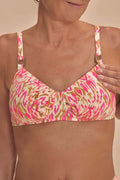 Amoena Istria Padded Wire-Free Bikini Top - Grapefruit