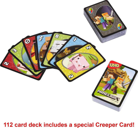 Mattel Games Minecraft Uno Collectors 112 Cards