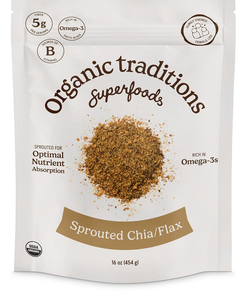 Organic Traditions Sprouted Chia and Flax Seed Powder