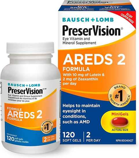 Bausch & Lomb Preservision AREDS 2 Formula 120 Softgels