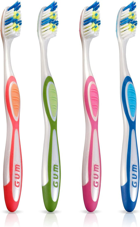 GUM Tooth & Tongue Toothbrush Soft Bristles 1 Pack of 2 Toothbrushes