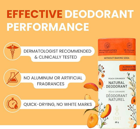 TANIT Natural Deodorant Peach Coriander 60g