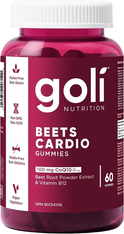 Goli Nutrition Cardio Gummies Beet 60 Count
