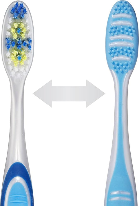 GUM Tooth & Tongue Toothbrush Soft Bristles 1 Pack of 2 Toothbrushes