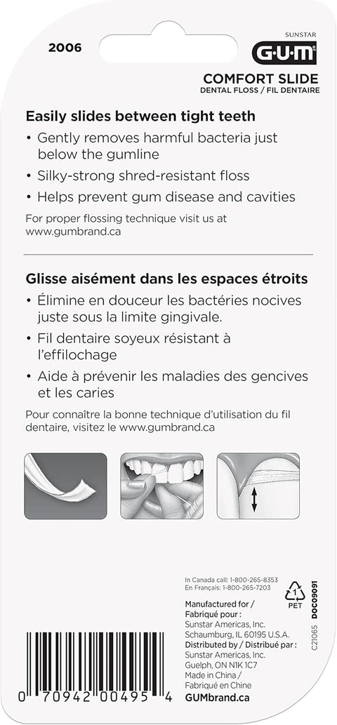GUM Comfort Slide Dental Floss 2 x 40M