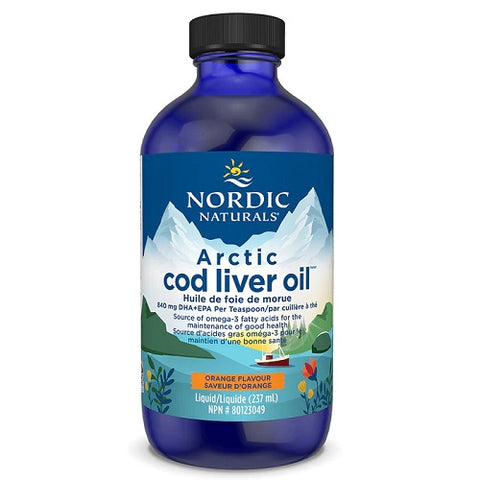 Nordic Naturals Arctic Cod Liver Oil Liquid 237ml new label orange