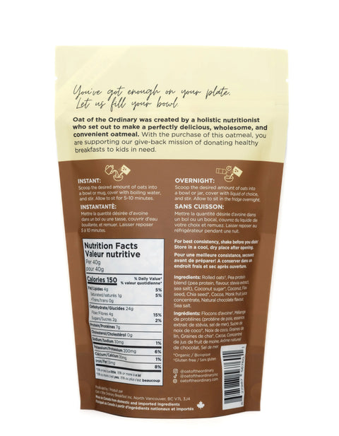 Oat of the Ordinary Chocolate Coconut Oatmeal 6x360g