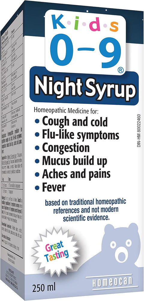 Homeocan Kids 0-9 Cough and Cold Nighttime Formula Syrup