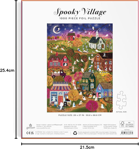 Galison Joy Laforme Spooky Village 1000 Piece Foil Puzzle