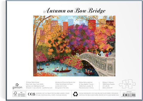 Joy Laforme Autumn on Bow Bridge 1000-Piece Puzzle