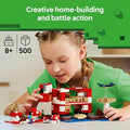 LEGO Minecraft Mooshroom House Figures for Pretend Play Toy Building 500pcs