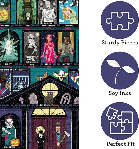 Ridley's Games 50 Must-Watch Scary Movies Bucket List 1000-piece Puzzle