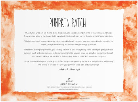 Michael Storrings Pumpkin Patch 1000 Piece Puzzle