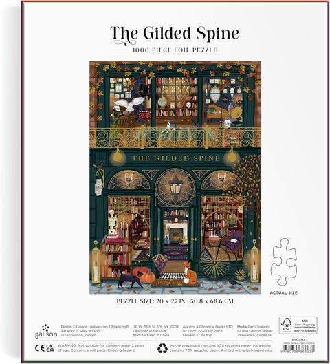 Galison The Gilded Spine 1000 Piece Foil Puzzle