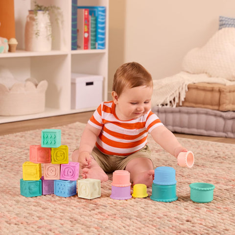 B. Toys Stacking Cups And Blocks