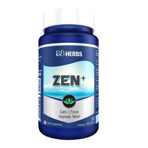 Expires May 2024 Clearance 88Herbs Zen+ 798mg 30 Veg Capsules