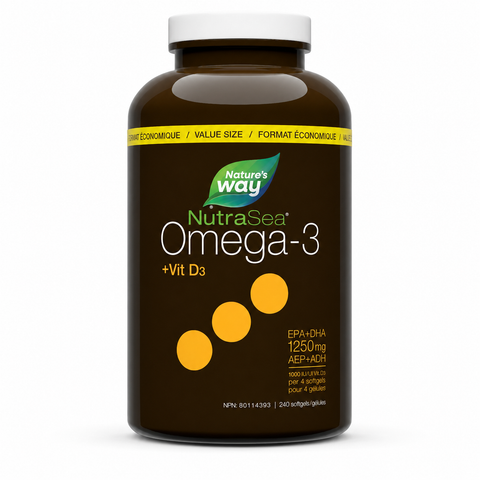 Nature's Way NutraSea Omega-3 +Vitamin D3 240 Softgels