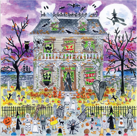 Galison Michael Storrings Haunted House 500 Piece Glow in the Dark Puzzle