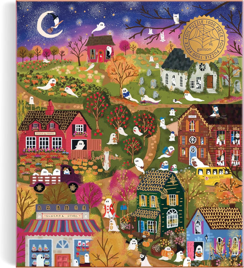 Galison Joy Laforme Spooky Village 1000 Piece Foil Puzzle