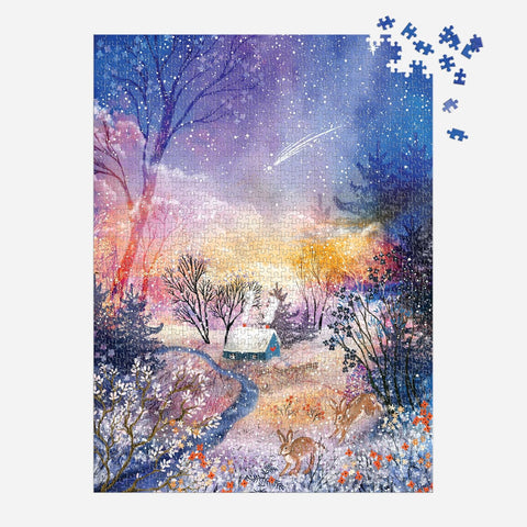 Enchanted Snowfall 1000 Piece Foil Puzzle