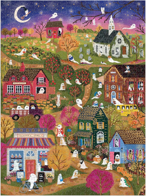Galison Joy Laforme Spooky Village 1000 Piece Foil Puzzle