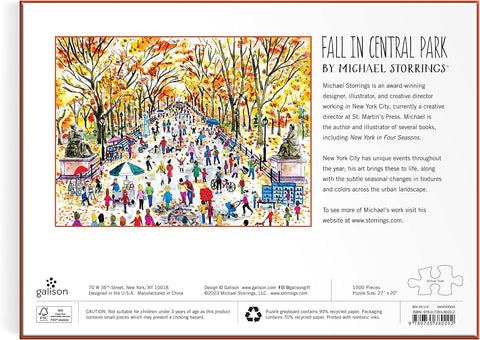 Michael Storrings Fall in Central Park 1000 Piece Puzzle